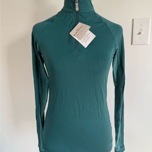 Kastel Teal Quarter Zip Sun Shirt NWT